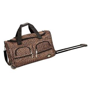 lot 11630 image: Rockland 16L Rolling Duffel Bag - Leopard