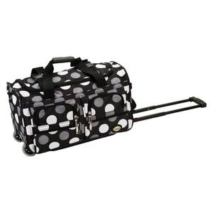 lot 11643 image: Rockland 16L Rolling Duffel Bag - New Black Dot