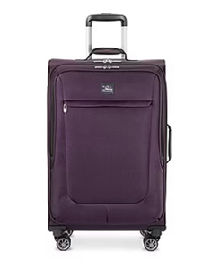 lot 11651 image: Skyway Everett 24 Inch Softside Lightweight Checked Spinner Luggage