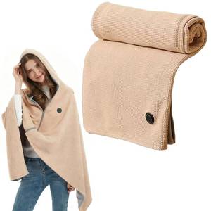 lot 56542 image: Heated Blanket, Heated Shawl Wraps for Women, Portable Heated Shawl, Portable USB Hooded Heated Blanket Shawl, Soft Zipper Shaw-l Wraps for Women with 3 Heating Levels for Outdoor, Home - Retail $34