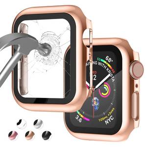 lot 56550 image: Case Compatible with Apple Watch 38MM Series 321 with Built-in Tempered Glass Screen Protector, All-Around Ultra-Thin Bumper Full Cover Hard PC Protective Case for iWatch - Retail $7