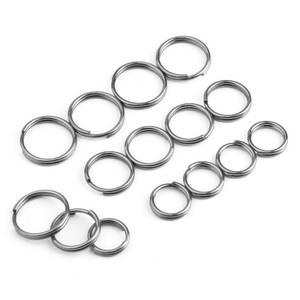 lot 56551 image: Titanium Key Rings Split Rings, Small Keyrings, Jump Rings for Necklaces, Keys, Jewelry Attachment - 15pcs Mix 101214mm (Silver) - Retail $12