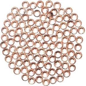 lot 56553 image: 3000 Pieces Hot Fix Glass Flatback Rhinestones HotFix Round Crystal Gems (Light Champagne, SS10) - Retail $9