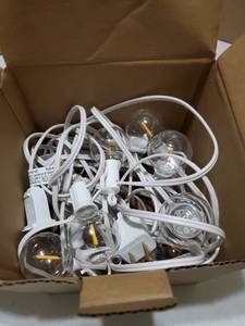 lot 56620 image: Outdoor-String-Lights-Waterproof, Boho String Lights for Patio, Garden, Porch, Balcony, Gazebo Decorative  - Retail $23