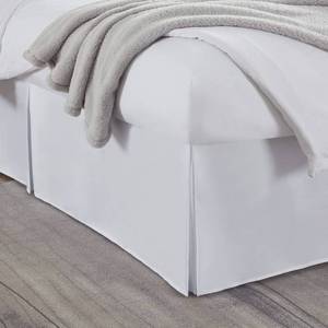 lot 56637 image: White Full Bed Skirt - Full Size Bed Skirt 14 Inch Drop - Brushed Microfiber Bed Skirts - Hotel Quality Pleated Bed Skirt - Shrinkage & Fade Resistant - Retail $19