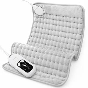 lot 56655 image: Heating Pad, Electric Heating Pads for Back, Neck, Moist Heating Pad for Abdomen Shoulder Knee Legs, DryMoist Heat&Auto Shut Off, Mothers Day Birthday for Men and Women, White Gray,24x12 Inch - Retail $16