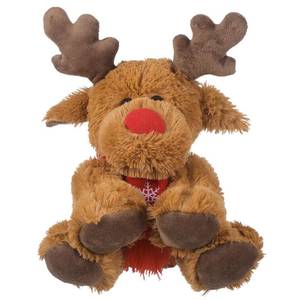 lot 56666 image: Christmas Stuffed Reindeer Plush Toy Elk Decor Soft 11.4In Xmas Animal Doll for Kids Girls Holiday Home Bedroom Car Decoration - Retail $22