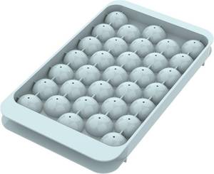 lot 56696 image: Ice Cube Tray with Lid - Round Ice Tray for Freezer with Lid - Ice Cube Trays for Freezer (One Tray Only) - Retail $10