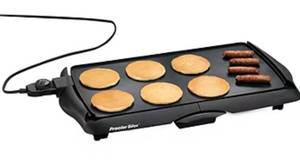 lot 56710 image: Proctor Silex Electric Griddle Extra-Large Nonstick. Handle Damage. - Retail $80