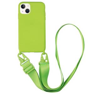 lot 51 image: CQUUKOI Crossbody Phone Case Compatible with iPhone 17, Cute Soft Silicone Cover with Lanyard Adjustable Shoulder Strap Shockproof Protector Women Girls Fluorescent - Retail $12