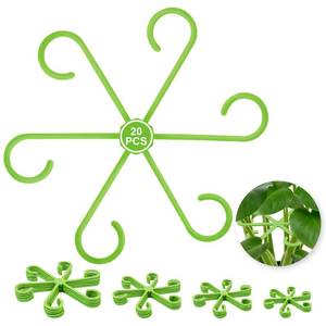 lot 65 image: Tokyzexi 20pcs Plant Stem Support, Unique Design Stem Supports for Indoor Plants, Monstera Plant Support for Thriving Growth, Four Different Size Combinations Indoor Plants Accessories (Green) - Retail $3