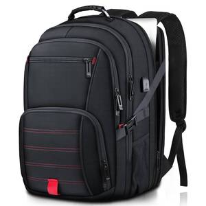 lot 70 image: tazbuzo 50L Travel Backpack, Extra Large Backpack, Laptop Backpack for Men, big Backpack, Water Resistant TSA Approved Business Work College School Computer Bag with USB Port, Fits 17 Inch Laptops - Retail $30