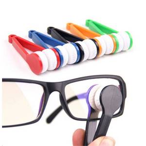 lot 97 image: GBSTORE 4 Pcs Mini Sun Glasses Eyeglass Microfiber Spectacles Cleaner Soft Brush Cleaning Tool Mini Microfiber Glasses Eyeglasses Cleaner Cleaning Clip (Random Color) - Retail $9