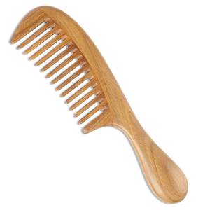 lot 107 image: Onedor Handmade 100% Natural Green Sandalwood Hair Combs - Anti-Static Sandalwood Scent Natural Hair Detangler Wooden Comb (Wide Tooth),1 Count (Pack of 1) - Retail $9