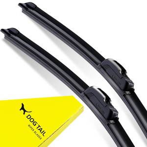 lot 125 image: DOG TAIL 22 inch Wiper Blades for Ford F150 2009-2025 F250 2009-2023 Ford Expedition 2007-2025, All Season Automotive Replacement Front Windshield Wiper Blades Set for My Car J-Hook Durable Rubber - Retail $17