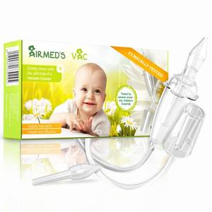 lot 138 image: Airmeds Vac Nasal Aspirator Baby. CLINICALLY Tested, Safe and Gentle. Baby Nose Sucker with 2 Suction Heads and Cleaning Brush. Safe and Gentle Baby Nasal Aspirator with Strength of a Vacuum Cleaner - Retail $18