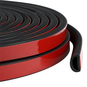 lot 191 image: Pangda 26ft Foam Rubber D Shape Seal Strip 1 W x 0.5 H Self Adhesive Epdm Rubber Weather Stripping Rv Slide Out Seal Heavy Duty Automotive Weather Stripping for Car Truck Rv Boat Home - Retail $31
