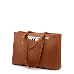 lot 193 image: LOVEVOOK Laptop Tote Bag for Women,15.6 Inch Waterproof Computer Bags Women Business Office Work Bag Briefcase, Brown - Retail $33