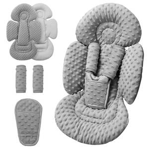 lot 209 image: SEAT CUSHION ONLY, MISSING ARM CUSHIONS Generic Infant Insert Compatible with Mamaroo Swing & Graco Swing and Infant Car Seat, Newborn Insert Baby Head Body Support, Reversible Design, Breathable Soft Fabric, 1Pcs - Dots, Dark Gray - Retail $26