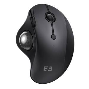 lot 212 image: seenda Wireless Trackball Mouse, Ergonomic Bluetooth Rollerball Mouse Rechargeable, 3 Device Connection Optical Mice Adjustable DPI Thumb Control Mice Compatible for PCLaptopWindowsMac - Black - Retail $30