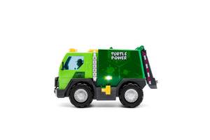 lot 225 image: Teenage Mutant Ninja Turtles Toy, Thrash N Battle Garbage Truck with 3 Sewer Cap Launchers, Lights & Sounds, TMNT Mutant Ninja Turtle Vehicle for Kids, Ages 3 - Retail $19