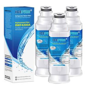 lot 231 image: ICEPURE DA97-17376B Replacement for Samsung HAF-QINEXP RS27T5200SR WS645A RS22T5201SR RF28R7201SR RF32CG5400SR RF27CG5400SR RF29BB8600QL RF32CG5300SR RF29BB8600QL Refrigerator Water Filter 3PACK - Retail $25