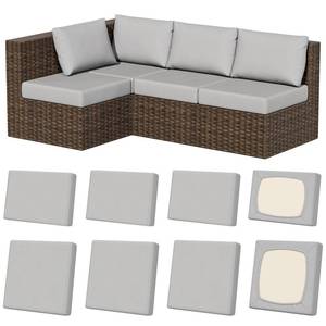 lot 243 image: Vorshape 8Pcs Stretch Patio Cushion Covers, Outdoor Couch & Sofa Replacement Slipcovers for Patio Furniture Cushion Covers, Washable Reusable Furniture Protector - Retail $44