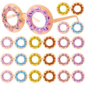 lot 249 image: Copkim 12 Pairs Donut Sunglasses Donut Costume Glasses Novelty Glasses Girls Boy Party Favor Birthday Accessory Gift - Retail $21