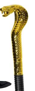 lot 260 image: Pimp Cane, 2026 Egyptian Staff Costume, Jafar Snake Halloween Staff Accessories, Pharaoh Sorcerer Canes for Men - Retail $13