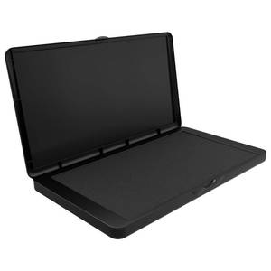 lot 267 image: Large Stamp Pad, 6.29 x 3.54 Inch Black Ink Pad Premium Quality Felt Pad Rubber Stamp Ink Pad for Office, Home - Retail $10