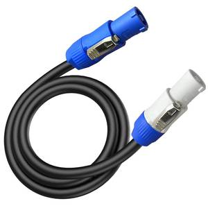 lot 282 image: PowerCon Power Cable AC PowerCon Input to Output 12AWG 3 Pin Power Extension Cable for LED Screen Beam Moving Head Light, Stage Light Power,Audio Video Equipment and More-3FT - Retail $16