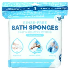 lot 107 image: Scrubzz Rinse-Free Bath Sponges