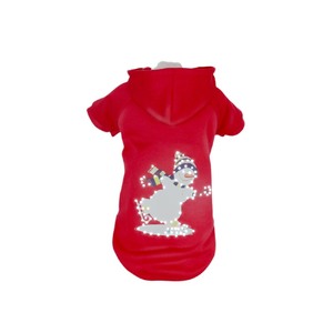 lot 123 image: Pet Life � LED Lighting Holiday Snowman Hooded dog Costume Sweater w Included Batteries