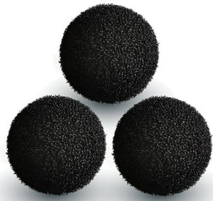 lot 154 image: Grand Fusion - Pet Hair Lint Remover Dryer Nylon Balls for Laundry Cloth Care Soften- Black Set of 3