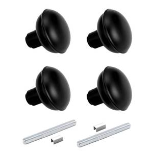 lot 62508 image: 2 Pack Vintage Black Door Knob Set with Spindle, Old Style Door Knobs Replacement Set for Interior Doors, Matte Black - Retail $20