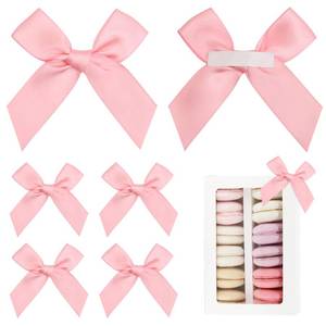 lot 62520 image: Pre-Tied Self Adhesive Pink Satin Ribbon Bows for Crafts 3 Small Pink Bow Decor for Coquette Birthday Party Decorations, Wedding, Gift Wrapping, Balloon, Baby Shower (50 Pack) - Retail $13