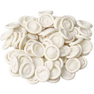 lot 62539 image: Finger Cot, Medium Finger Protectors Latex Anti-Static Finger Covers, Finger Tip Protect Keeping Dressing Dry and Clean Disposable Finger Gloves White(approx. 140pcs) - Retail $4