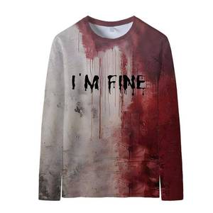 lot 62548 image: Problem Solved Bloody Long Sleeve Shirt Im Fine Tshirt Halloween T-Shirt for Adult Men Women (US, Alpha, Medium, Regular, Regular, Im Fine Bloody) - Retail $13,787