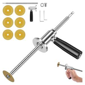 lot 62555 image: 7-Inch PVC Pipe Cutter Tool for Drill-InternalInside Pipe Cutting with Diamond Wheel, Hex Shank&Adjustable Depth Handle-Fast, Clean Cuts for Plumbing, Irrigation - Retail $22