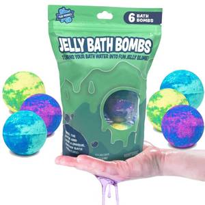 lot 62576 image: Tub Works Jelly Bath Slime Bombs, 5 Pack  Bath Bombs for Kids That Turn Bath Water Into Colorful Jelly Slime  Nontoxic  Unique Kids Bath Bombs with Surprise Slime Texture  Sensory Fun Bath Toys - Retail $20