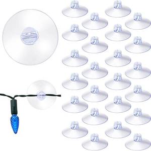 lot 62610 image: 22 Pieces Christmas Light Suction Cups Hooks for Glass Window Christmas Mini Suction Cup Clips Light String Heavy Duty Hooks Holder Plastic Shower Caddy Connectors for Xmas Kitchen Bathroom - Retail $13