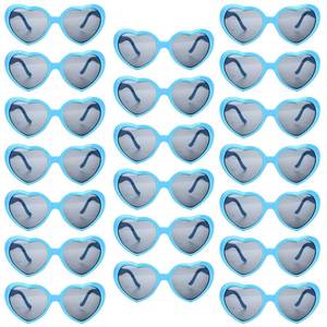 lot 62625 image: 20 Pack Red Heart Sunglasses Bulk for Adult Heart Shaped Bachelorette Sunglasses (20Skyblue) - Retail $30