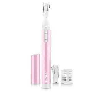 lot 62643 image: Eyebrow Trimmer, Facial Hair Trimmer Precision Detailer with Rinseable Blade, Battery Powered Double-Sided Eyebrow Razor with Comb, Compact Pen-Size Safe Painless Shaver for Chin Peach-Fuzz - Retail $15