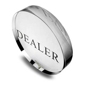 lot 62667 image: Poker Transparent Dealer Button - Crystal Casino Dealer for Tournaments, Craps, and Card Games - Retail $7