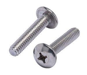 lot 62670 image: 14-20 X 3-12 Stainless Phillips Truss Head Machine Screw, (25pc), Coarse Thread, 18-8 (304) Stainless Steel, by Bolt Dropper, Eyeglass Screws - Retail $18