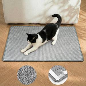 lot 62681 image: Cat Scratcher Mat,Natural Sisal Cat Scratch Pad,Horizontal Floor Cat Scratching Pads Rug for Indoor Cats Grinding Claws Nails,Cat Furniture Protector for Couch & Carpets & Sofas - Retail $12
