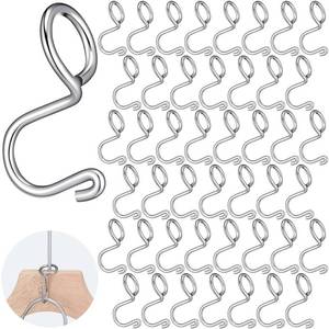 lot 62696 image: 45 Pcs Clothes Hanger Extender Connector Hooks Space Saving Hooks Metal Mini Cascading Hook Outfit Hanger Extender Clips for Heavy Duty Clothes Wooden Closet Organizer - Retail $10