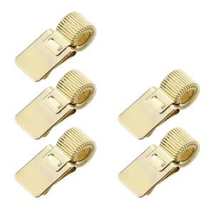 lot 62697 image: Pen Clipboard Holder Metal Pencil Holder Clips Adjustable Pen Clip Organizer for Notebook Golden 4PCS - Retail $10
