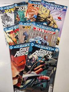 lot 120 image: DC Universe Rebirth Comic Book Collection Justice League Green Arrow