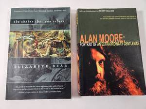 lot 291 image: Alan Moore Portrait of Extraordinary Gentleman and Elizabeth Bear Novel